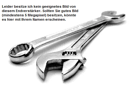 Leider besitze ich kein geeignetes Bild von
  diesem Endverst�rker. Sollten Sie gutes Bild
  (mindestens 5 Megapixel) besitzen, k�nnte
  es hier mit Ihrem Namen erscheinen.