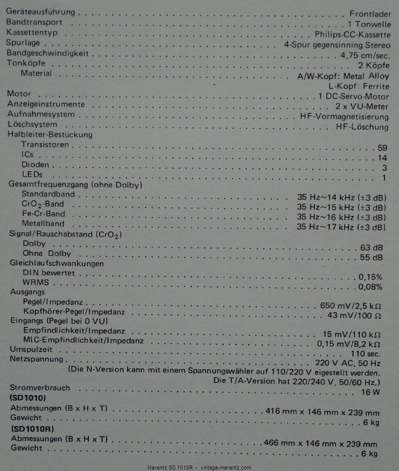 Marantz SD 1010R  -  vintage-marantz.com